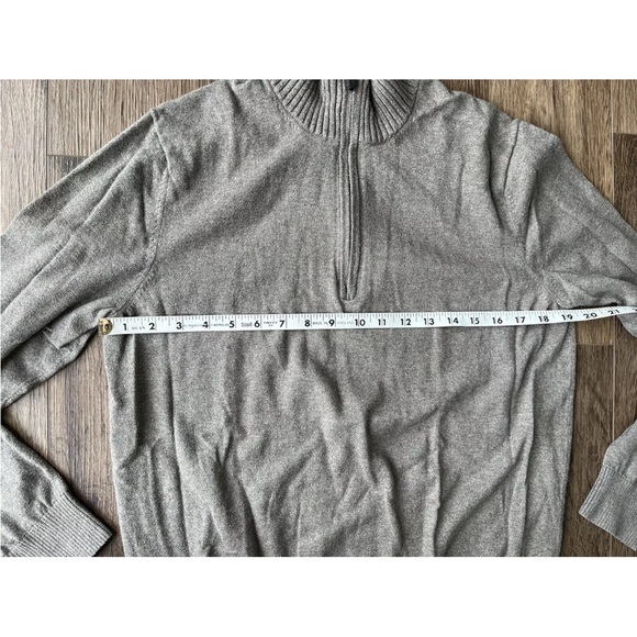 Eddie Bauer Men's Sweater Size Medium Brown Long Sleeve 1/4 Zip Pullover Sweater - Picture 6 of 9